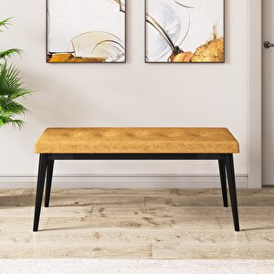 Rio Serisi 80x132 Açılabilir Mdf Siyah Mermer Desen Masa Takımı 4 Cappucino Sandalye Ve 1 Bench