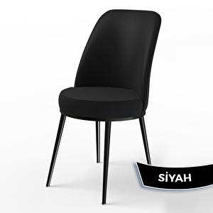 Pir Serisi 80x130 Siyah Mermer Desen Masa Takımı Ve 4 Siyah Sandalye