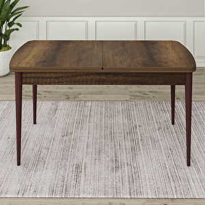 Roz Serisi 80x132 Açılabilir Barok Ahşap Desen Masa Takımı 4 Krem Sandalye Ve 1 Bench Krem