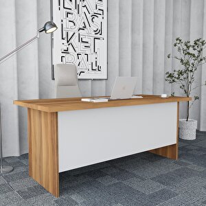 Asil 3'lü Ofis Takımı Model 9 Ceviz Beyaz Montaj Dahil