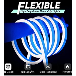 Neon Şerit Led Beyaz Işık 50 Metre