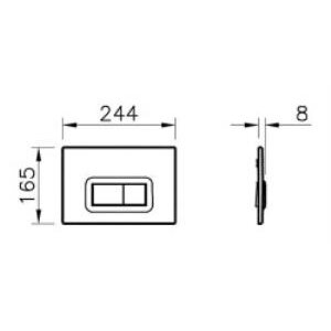 Vitra Loop R Kumanda Paneli Mat Krom 740-0685