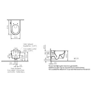 Vitra Nest Trendy Asma Klozet 5176b003-1684 (kapak Hariçtir ) Beyaz