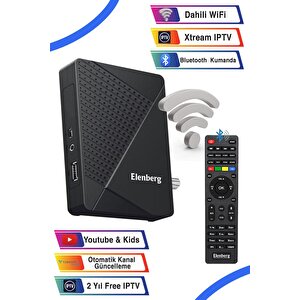 Elenberg Çanaklı Çanaksız Dahili Wi-Fi İnternet Tv Destekli Full Hd Uydu Alıcı Bluetooth Kumandalı