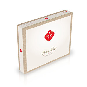 Cotton Box Saten Çift Kişilik Nevresim Takımı Sarina Lacivert