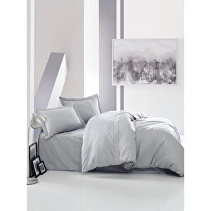 Elegant Saten Tek Kişilik Nevresim Takımı Gri