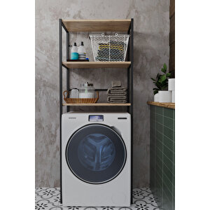 Çamaşır Makinesi Üstü 3 Raflı Düzenleyici 3 Katlı Çok Amaçlı Metal Banyo Dolabı