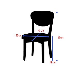 2 Adet Gala Sandalye Beyaz Ahşap Kapitoneli