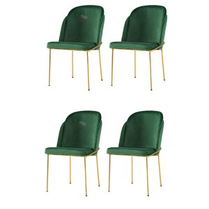 4 Adet Limon Sandalye Metal Gold Sandalye Mutfak Salon Yemek Odası Sandalyesi