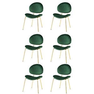6 Adet Teo Sandalye Metal Parlak Gold Sandalye Mutfak Salon Yemek Odası Sandalyesi