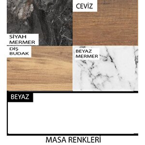 Sabit 70x120  Masa Beyaz 4 Adet Çapraz Sandalyetakım