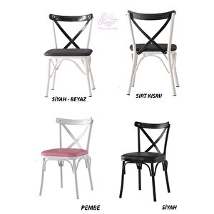 Sabit 70x120  Masa Beyaz 4 Adet Çapraz Sandalyetakım