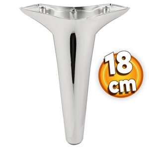 Aspen Lüks Mobilya Kanepe Sehpa Puf Koltuk Ayağı Krom Baza Ayak 18 Cm (4 Adet)