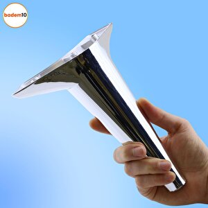 Aspen Lüks Mobilya Kanepe Sehpa Puf Koltuk Ayağı Krom Baza Ayak 18 Cm (4 Adet)