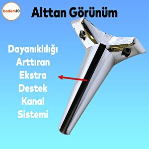 Aspen Lüks Mobilya Kanepe Sehpa Puf Koltuk Ayağı Krom Baza Ayak 18 Cm (4 Adet)