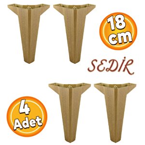 Sedir Lüks Mobilya Kanepe Konsol Tv Ünitesi Koltuk Ayağı Açık Ceviz 18 Cm Ayakları (4 Adet)