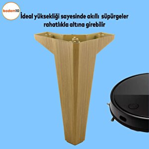 Sedir Lüks Mobilya Kanepe Konsol Tv Ünitesi Koltuk Ayağı Açık Ceviz 18 Cm Ayakları (4 Adet)