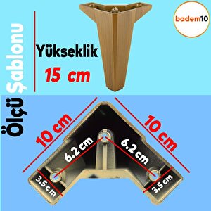 Sedir Lüks Mobilya Kanepe Sehpa Baza Tv Ünitesi Koltuk Ayağı Koyu Ceviz 15 Cm Ayakları (4 Adet)