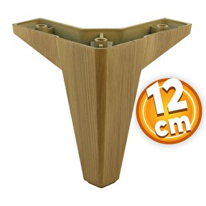 Sedir Lüks Mobilya Kanepe Sehpa Baza Tv Ünitesi Koltuk Ayağı Açık Ceviz 12 Cm Ayak (4 Adet)