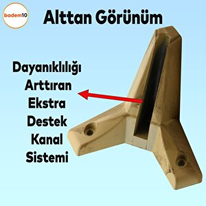 Sedir Lüks Mobilya Kanepe Sehpa Baza Tv Ünitesi Koltuk Ayağı Açık Ceviz 12 Cm Ayak (4 Adet)