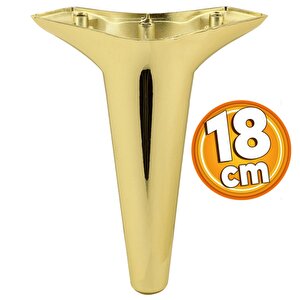 Aspen Lüks Mobilya Kanepe Koltuk Tv Ünitesi Konsol Ayağı Ayakları 18 Cm Altın Gold Ayak (4 Adet)