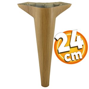 Aspen Lüks Mobilya Kanepe Sehpa Puf Koltuk Ayağı  Kahverengi Açık Ceviz Baza Ayak 24 Cm (4 Adet)