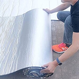 Alüminyum Folyolu Kauçuk İzolasyon 19mm 120cm 12m2 Kendinden Yapışkanlı Elastomerik Kauçuk Köpüğü