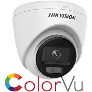 Hikvision Ds-2cd1327g0-luf 2 Mp 2.8 Mm Sabit Lensli Colorvu Dome Ip Kamera