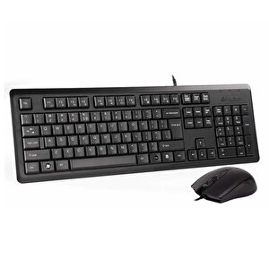 A4 Tech Kr-9276 Kbl Q Klavye-usb Mouse Set,si̇yah