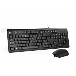 A4 Tech Kr-9276 Kbl Q Klavye-usb Mouse Set,si̇yah