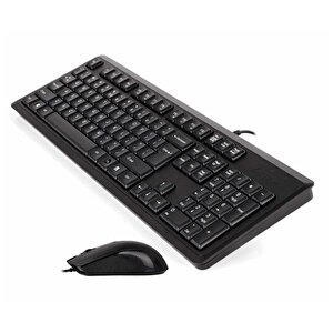 A4 Tech Kr-9276 Kbl Q Klavye-usb Mouse Set,si̇yah