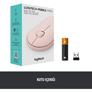 Logitech 910-005717 m350 Pebble K.suz Mouse,gül