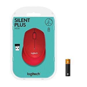 Logitech 910-004911 M330 K.suz Silent Mouse,kirmiz