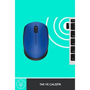 Logitech  910-004640 M171 Kablosuz  Mouse, Mavi̇