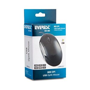 Everest Sm-385 Kablolu Usb Mouse,si̇yah