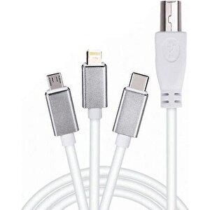 Daytona Ads-501 3'lü Usb-b=>micro Lightning Çev.ot (giriş: Type-c+i-phone+microusb => Çıkış: Type-b)