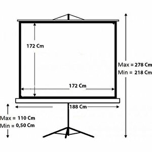 Codegen (tx-18) 180x180 Tripod Projeksiyon Perdesi̇