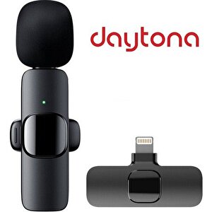 Daytona K9l / Iphone Telefon İçi̇n Yaka Mi̇krofonu Kablosuz (giriş:lightning Alıcı => Çıkış:mi̇krofon)