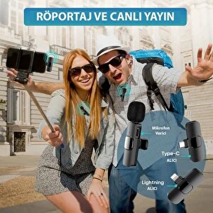 Daytona K9t / Type-c Telefon İçi̇n Yaka Mi̇krofonu Kablosuz (giriş:usb Tip-c Alıcı=>çıkış:1*mi̇krofon)