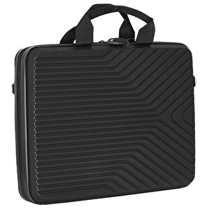 Laptop Çantası Kırılmaz Su Geçirmez Notebook Dizüstü Bilgisayar Taşıma Siyah 40x30 Cm 16 İnç Siyah