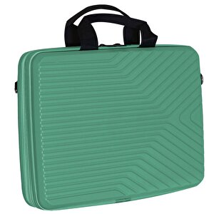 Laptop Çantası Kırılmaz Su Geçirmez Notebook Dizüstü Bilgisayar Taşıma Jade 40x30 Cm 16 İnç Su Yeşili