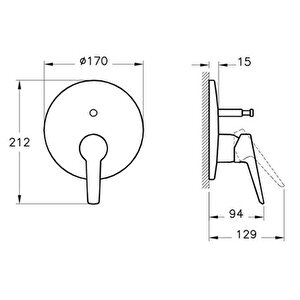 Artema Solid S Ankastre Banyo Bataryası A42446