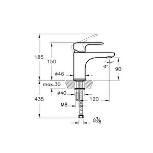 Vitra Root Round Lavabo Bataryası Fırçalı Nikel A4270534 Beyaz