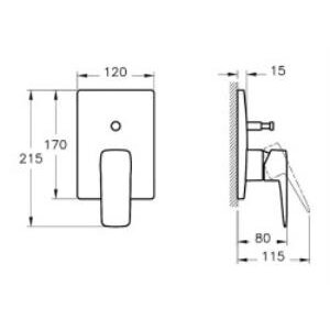 Artema Root Square Ankastre Banyo Bataryası (sıva Üstü Grubu) A42752