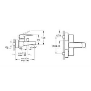 Vitra Root Square Banyo Bataryası Fırçalı Nikel A4273734