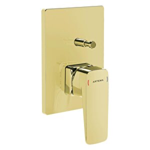 Root Square Ankastre Banyo Bataryası Altın A4275223 Beyaz