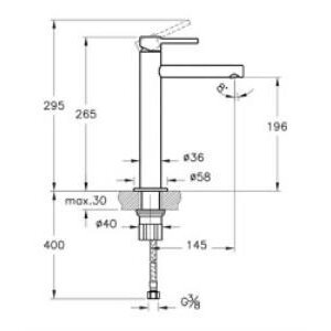 Vitra Origin Yüksek Lavabo Bataryası Fırçalı Nikel A4255734