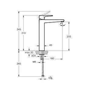 Artema Root Square Lavabo Bataryası Bakır A4273326 Beyaz