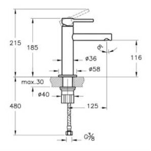 Origin Lavabo Bataryası Parlak Bakır A4255626