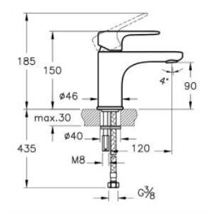 Vitra Root Round Lavabo Bataryası Bakır  A4270526